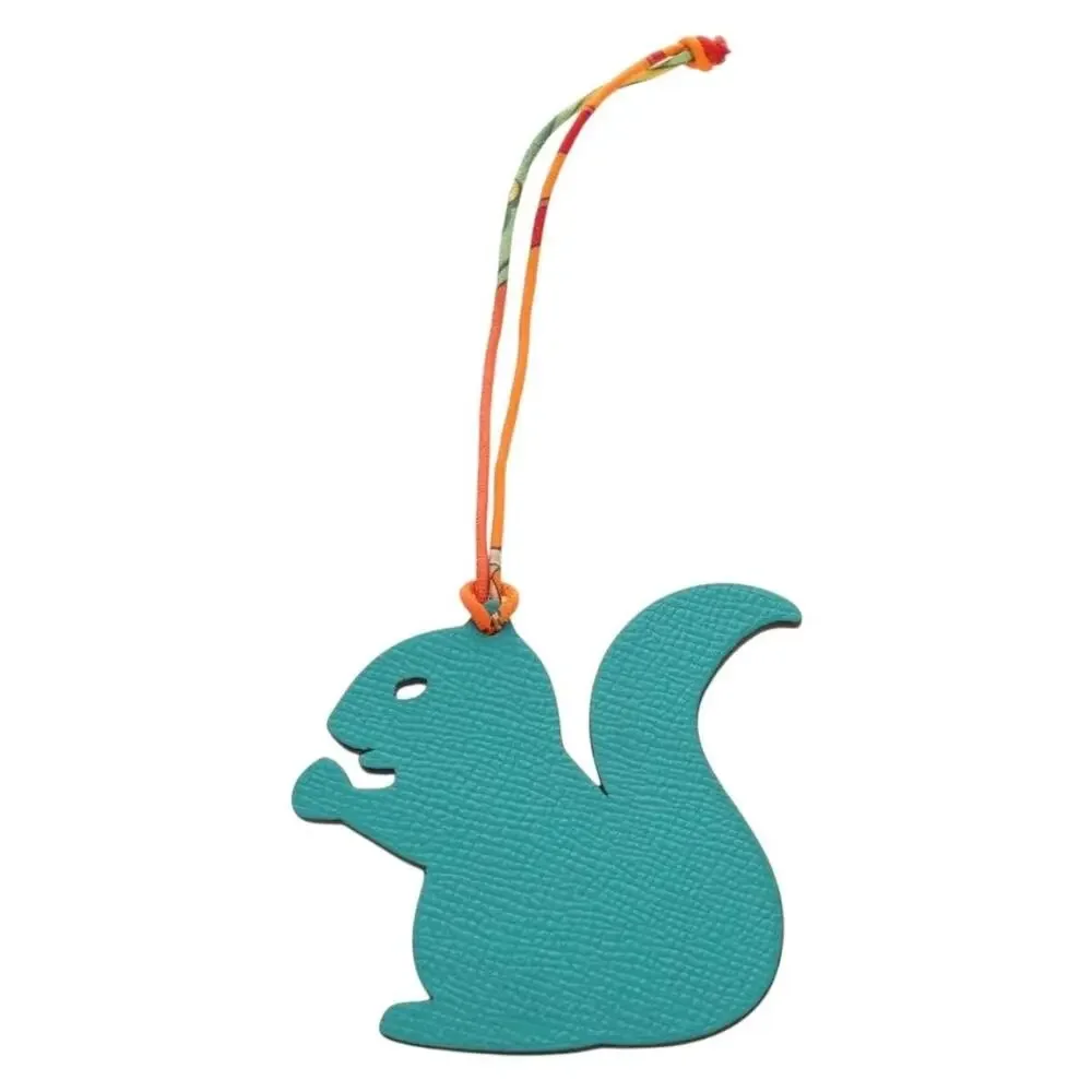 Hermes Leather Petit H Charm Green